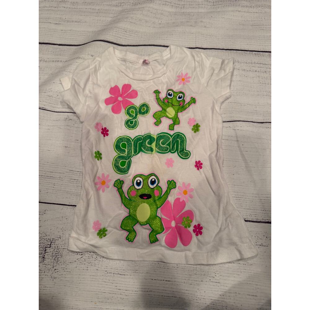 AL Style Frog “Go Green” Short Sleeve Shirt Size XS 3/4